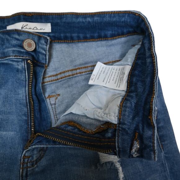 KanCan Womens 5/26 Cuffed Distressed Denim Jean Shorts - Picture 7 of 10